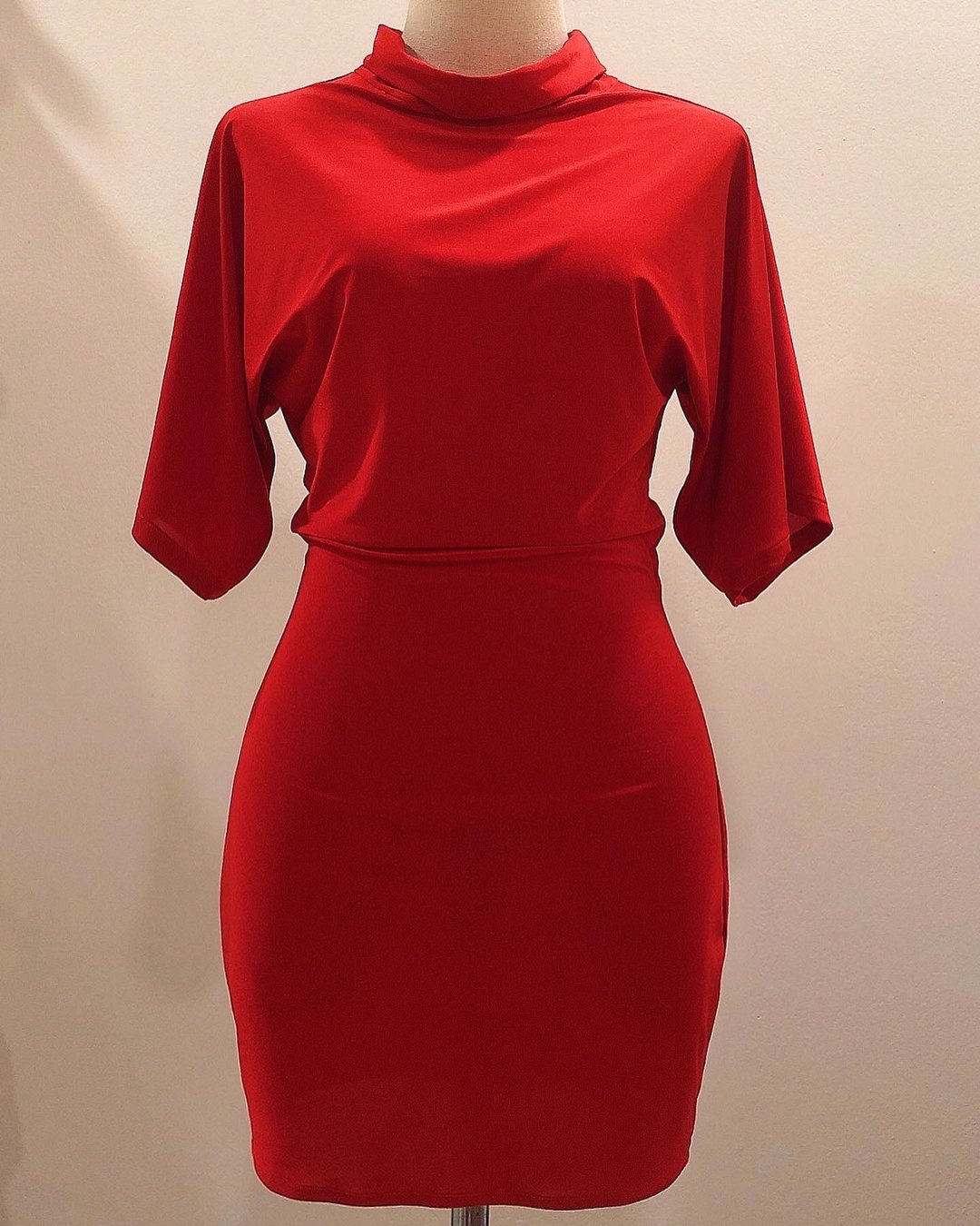 Jolly mini dress (true red) - 洋装/连衣裙 - 聚酯纤维 红色