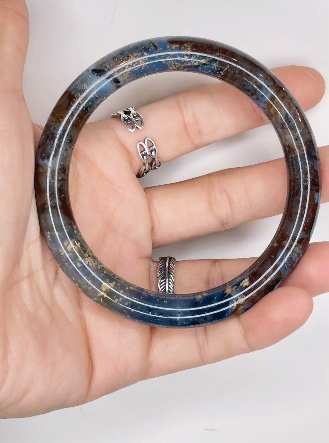 马达加斯加 星空玛瑙手镯A - 手链/手环 - 玉石 多色