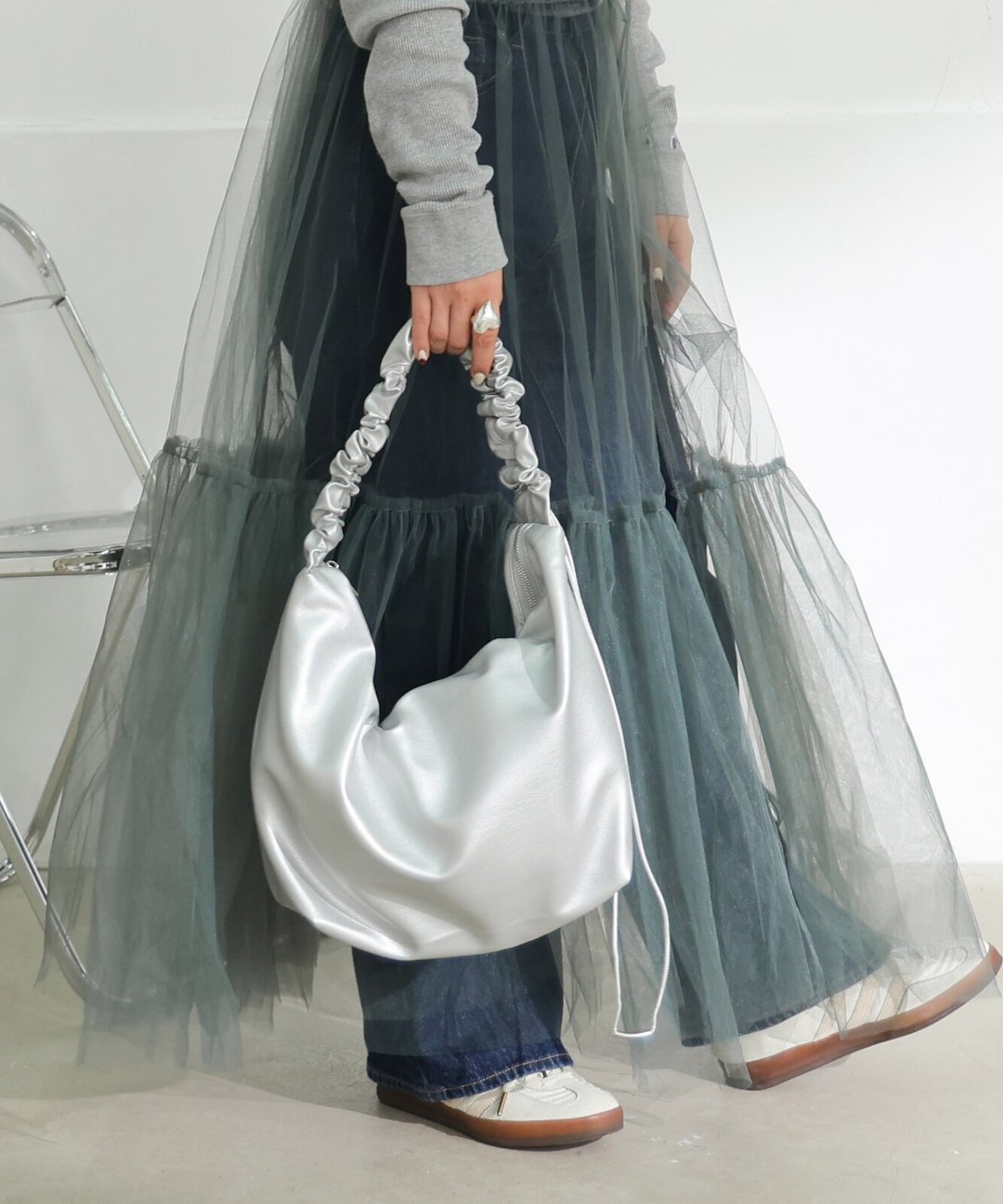日本 Altrose | Isabella Bag | 手提包 | 斜肩包 - 侧背包/斜挎包 - 人造皮革 银色