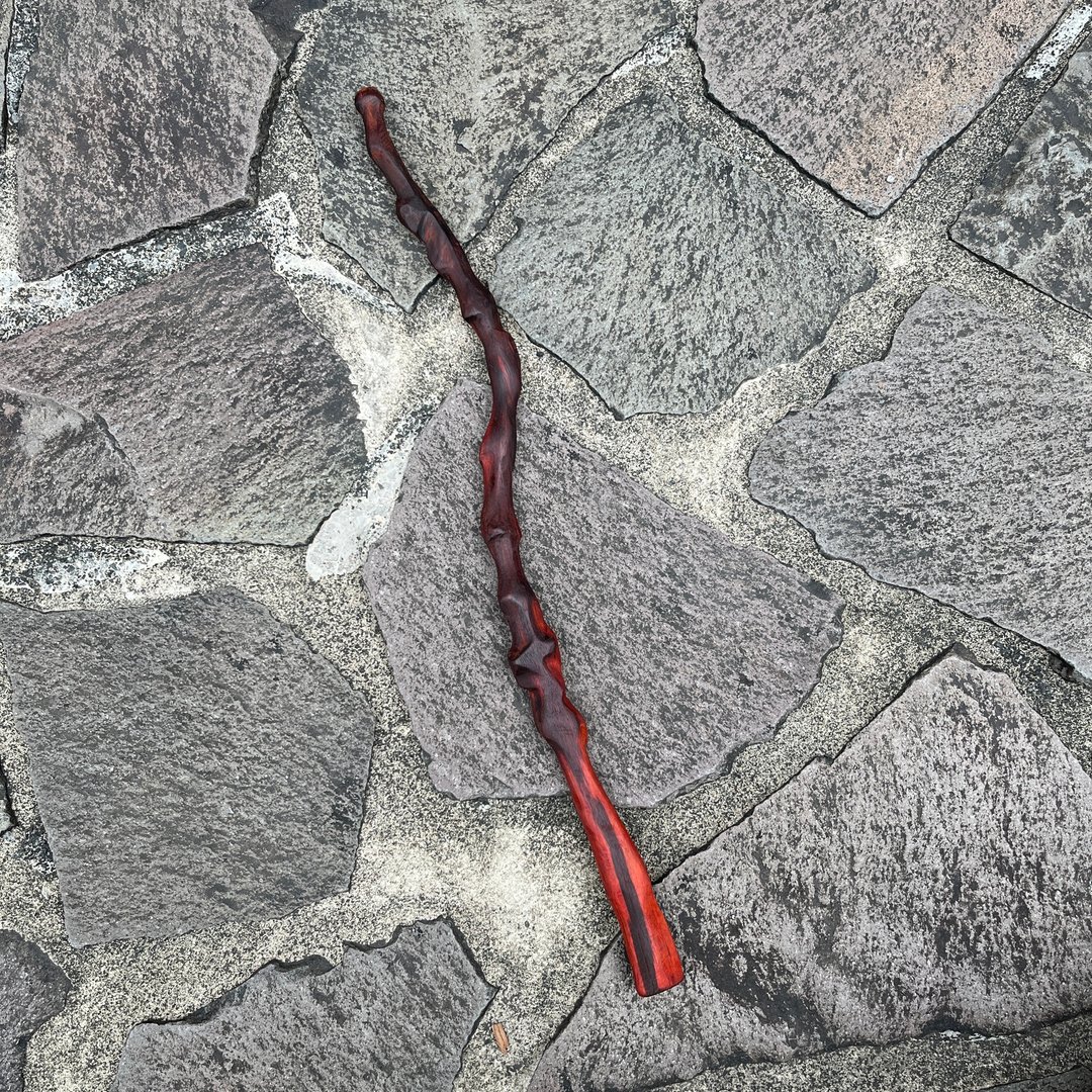 我制杖　魔杖　殇痛之赤　手工魔杖　手工法杖 - 摆饰 - 木头 红色