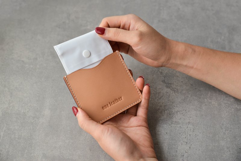 客制化礼物one leather 便携烟灰袋创意烟灰缸植鞣牛皮个性烟灰包 - 收纳用品 - 真皮 咖啡色