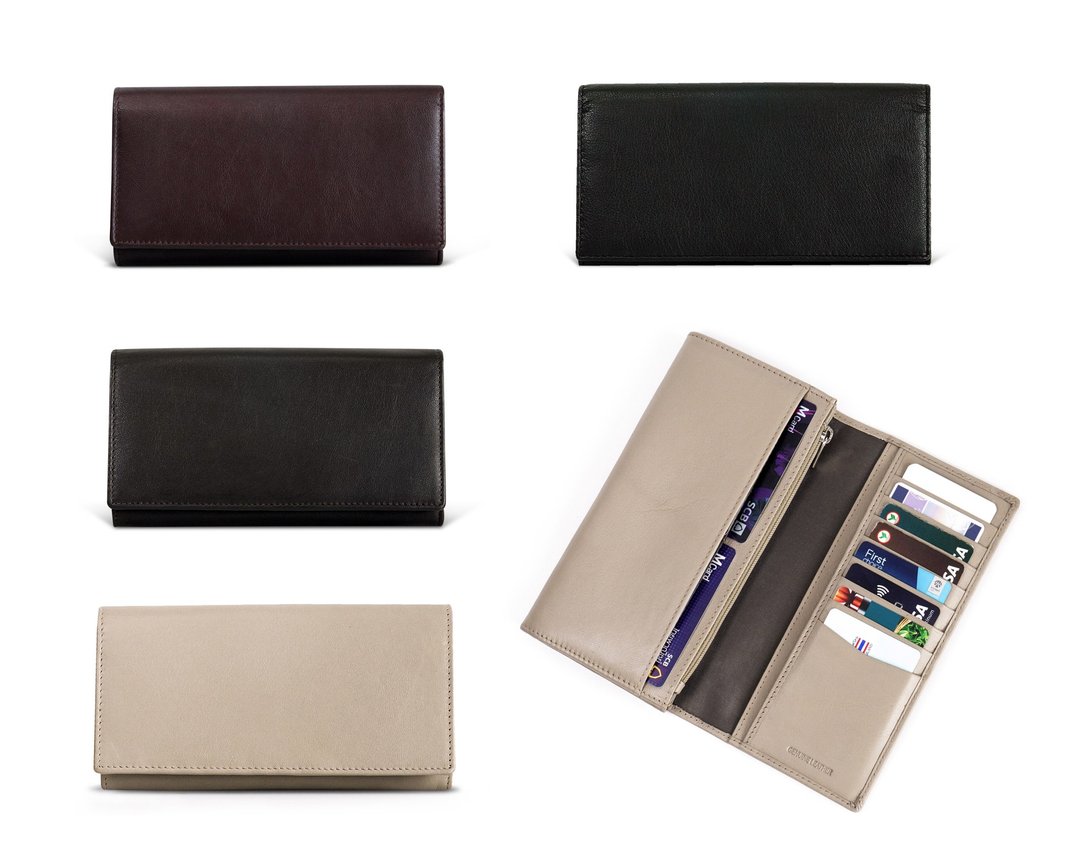 Myra Air Tag Long Wallet - 皮夹/钱包 - 真皮 