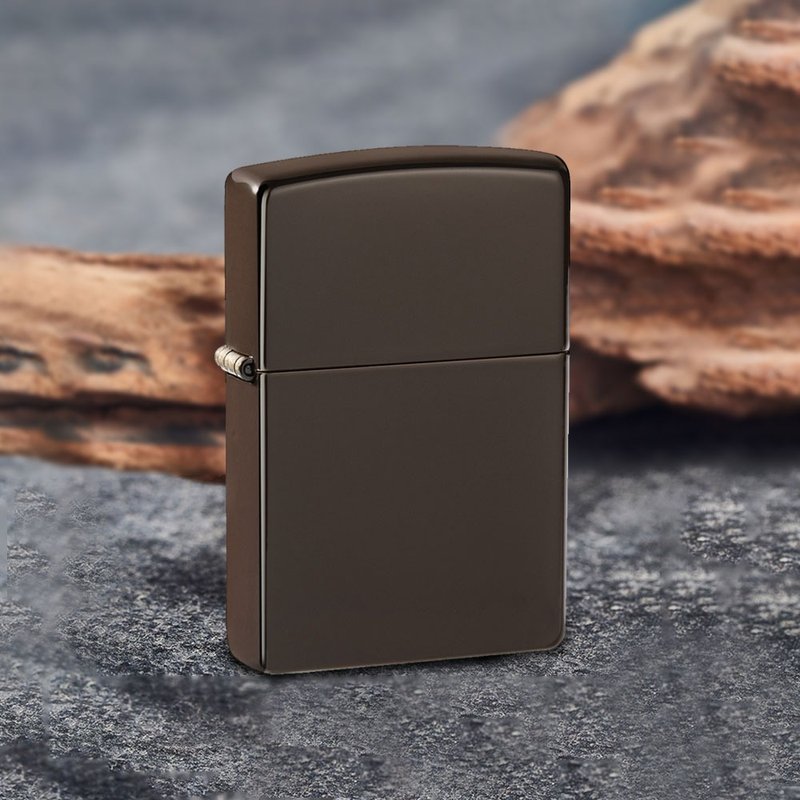 【ZIPPO官方旗舰店】 棕色亮漆(素面)防风打火机 49180 - 其他 - 铜/黄铜 咖啡色