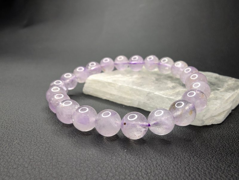 紫兔毛 Quartz Rutilated 巴西 8.5mm 天然水晶 - 手链/手环 - 水晶 紫色