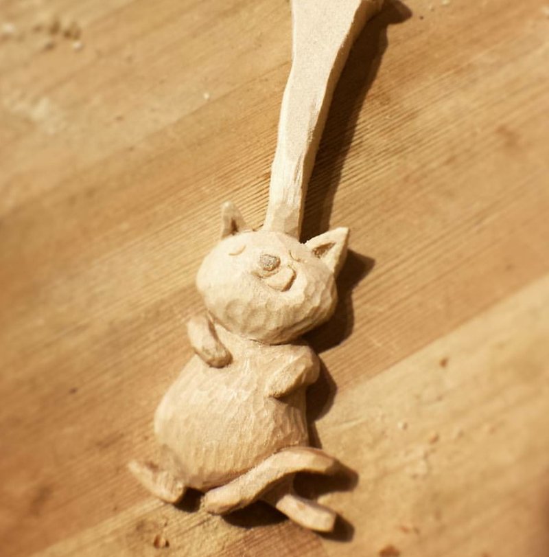 饱饱回味中木汤匙 - 木工/竹艺/纸艺 - 木头 橘色