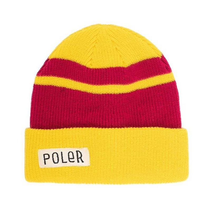 POLER WORKERMAN BEANIE 布标反折毛帽 黄.紫 - 帽子 - 其他材质 多色