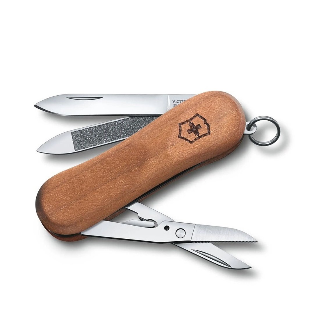 VICTORINOX 瑞士维氏 瑞士刀 5用 65mm Evo Wood 0.6421.63 - 露营用品 - 不锈钢 咖啡色