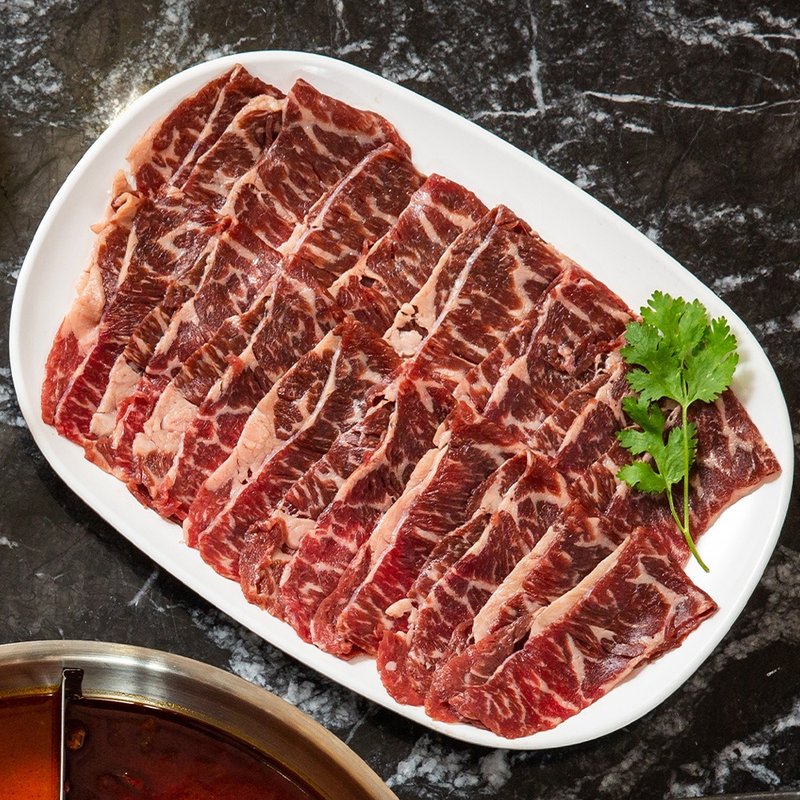 【一个人懒得煮】美国Choice等级翼板牛肉一人独享锅组合 - 料理包 - 新鲜食材 红色
