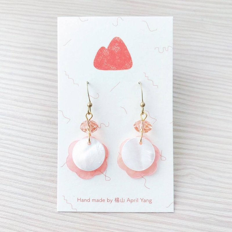 小步舞曲 - 针式/夹式耳环 - 耳环/耳夹 - 石头 粉红色
