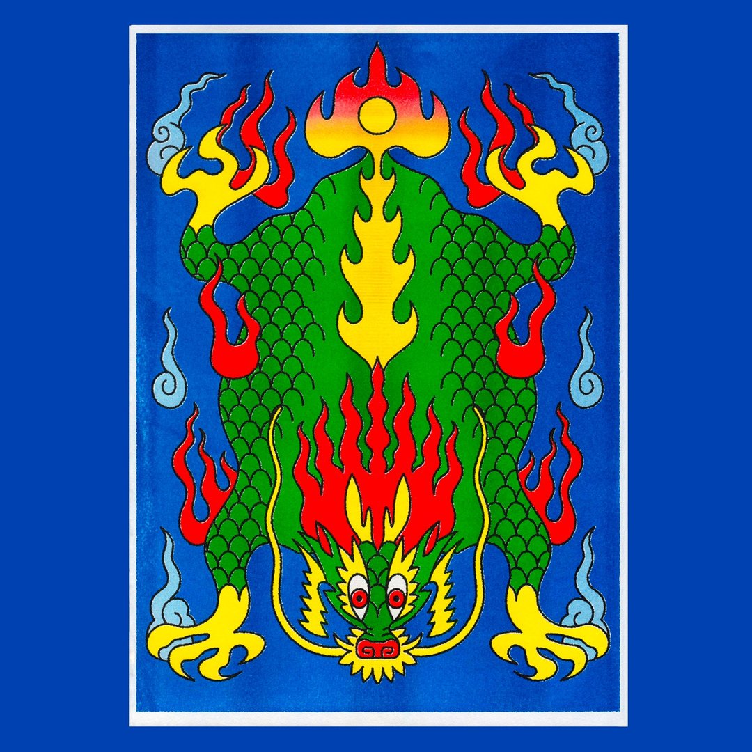 青龙A3海报  A3 Poster - 卡片/明信片 - 纸 蓝色