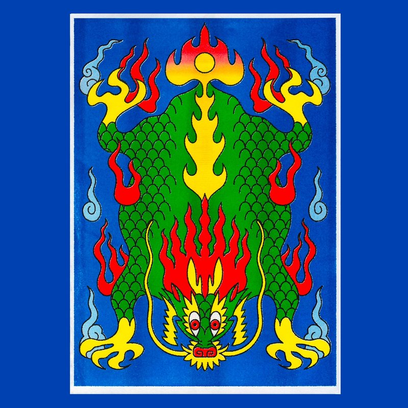 青龙A3海报  A3 Poster - 卡片/明信片 - 纸 蓝色