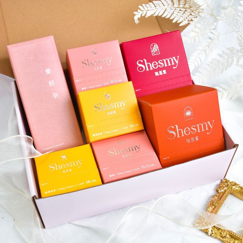 【宠爱礼盒】Shesmy 环保卫生棉 - 备孕调理礼盒 - 孕前调理 - 生理用品 - 环保材料 多色