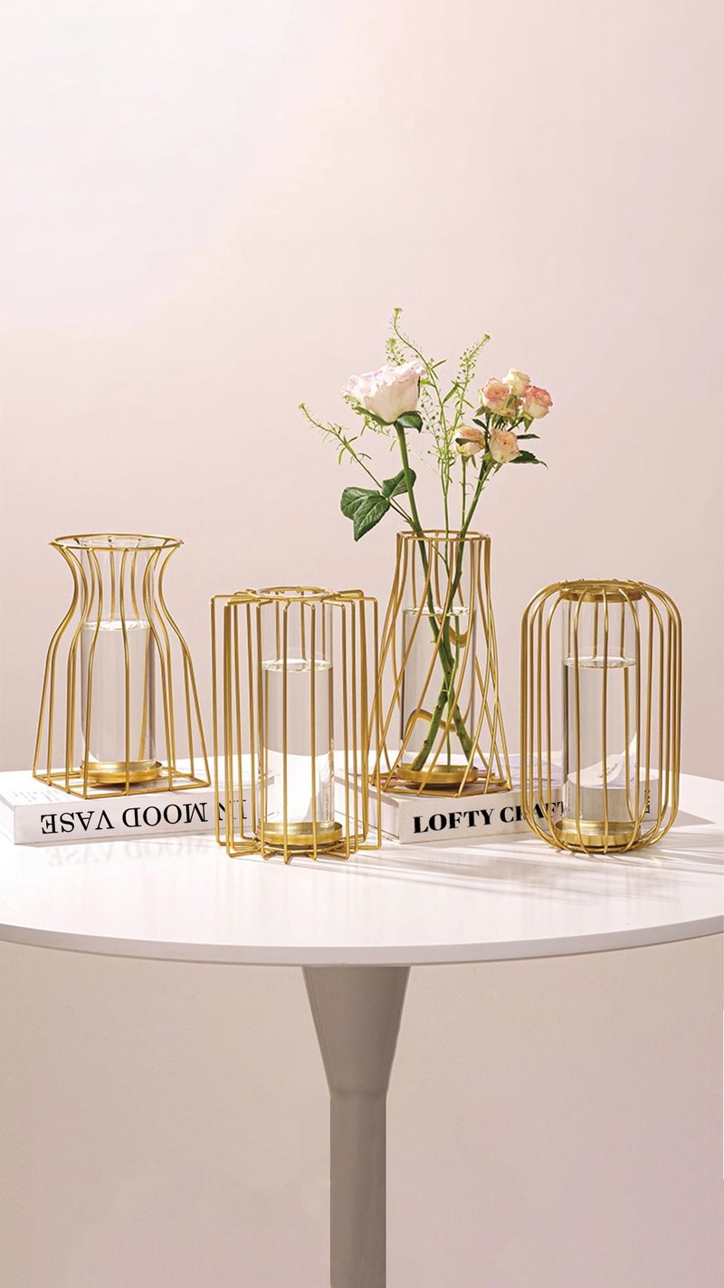 LOFY-铁艺花器(璇柱/牛奶瓶/中柱) - 花瓶/陶器 - 其他金属 