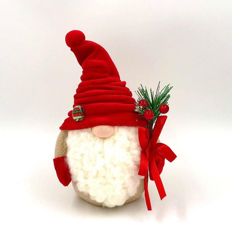 Scandinavian gnome, Soft plush gnome, Winter gnome, Christmas Gift Wrapping - 玩偶/公仔 - 其他材质 红色