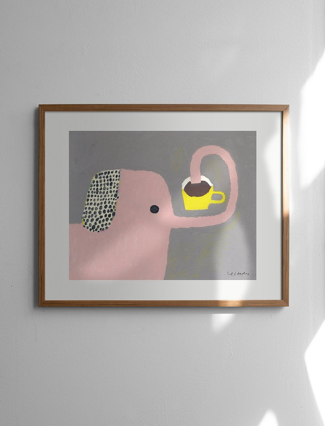 Yoshiko Hada - 日本艺术家设计海报 C'EST BON POSTER(40x50cm) - 海报/装饰画/版画 - 纸 粉红色