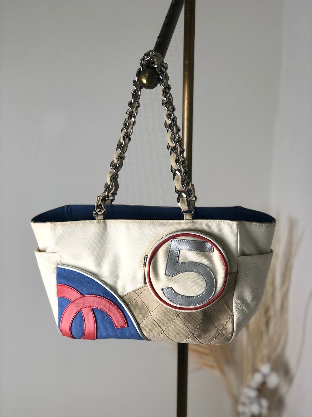 【日本直运，二手包装】CHANEL香奈儿No.5皮革链条包手袋米色复古ndc38h - 手提包/手提袋 - 真皮 咖啡色