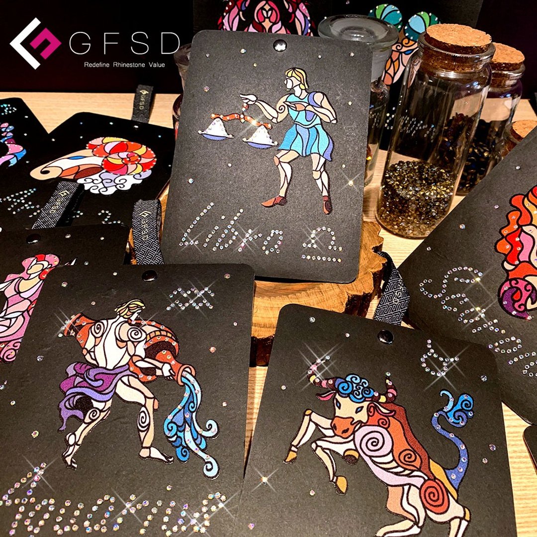 【GFSD】水钻精品-12星座明信片 - 卡片/明信片 - 其他材质 多色