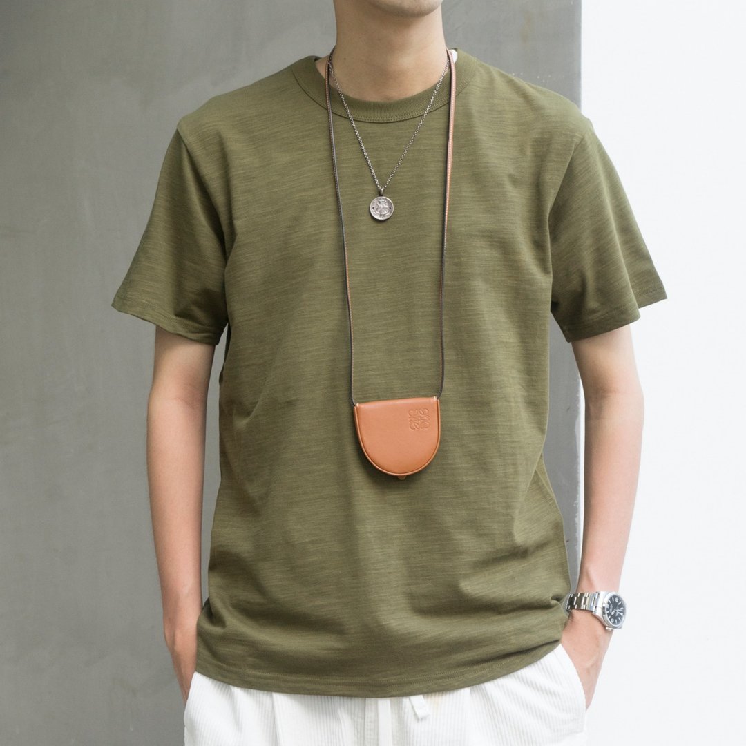 T-SHIRT 夏日舒適竹節棉T恤 日系休閒純色質感短袖TEE CITYBOY - 男装上衣/T 恤 - 棉 多色