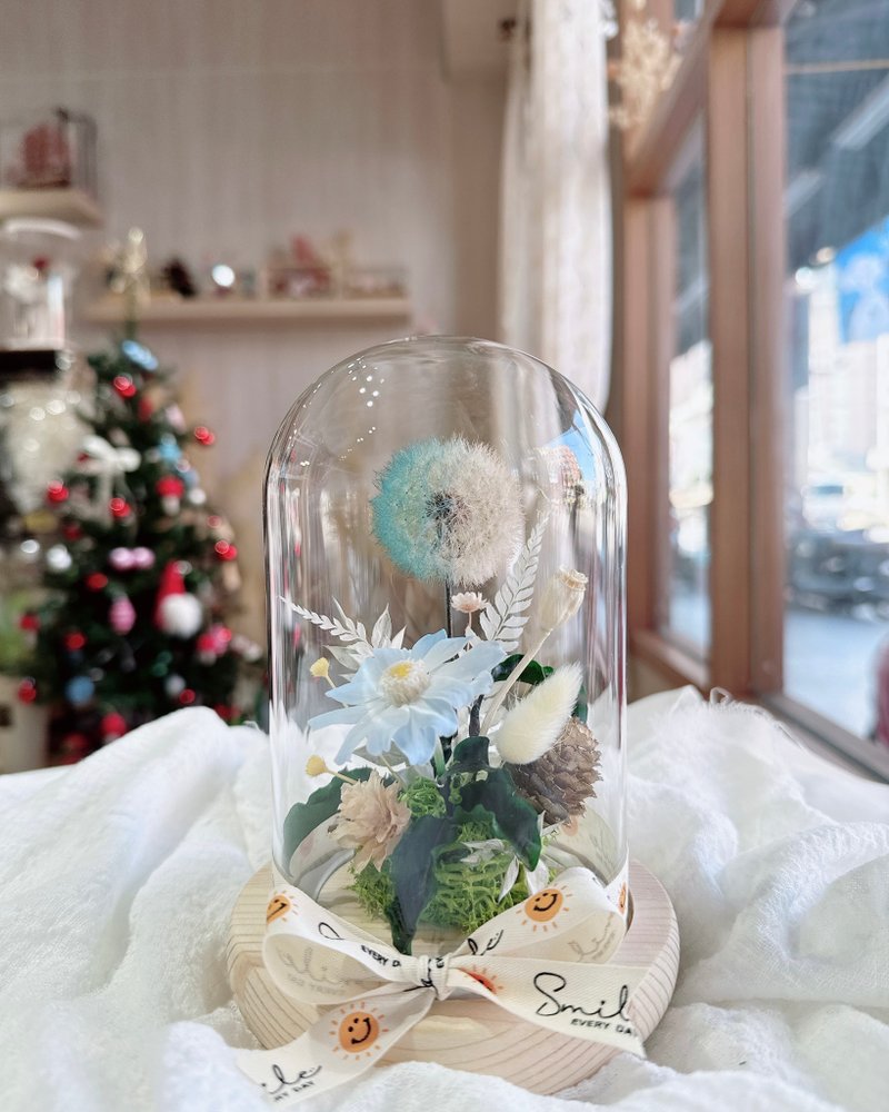 蒲公英和小百日草的玻璃花房 - 干燥花/捧花 - 植物．花 