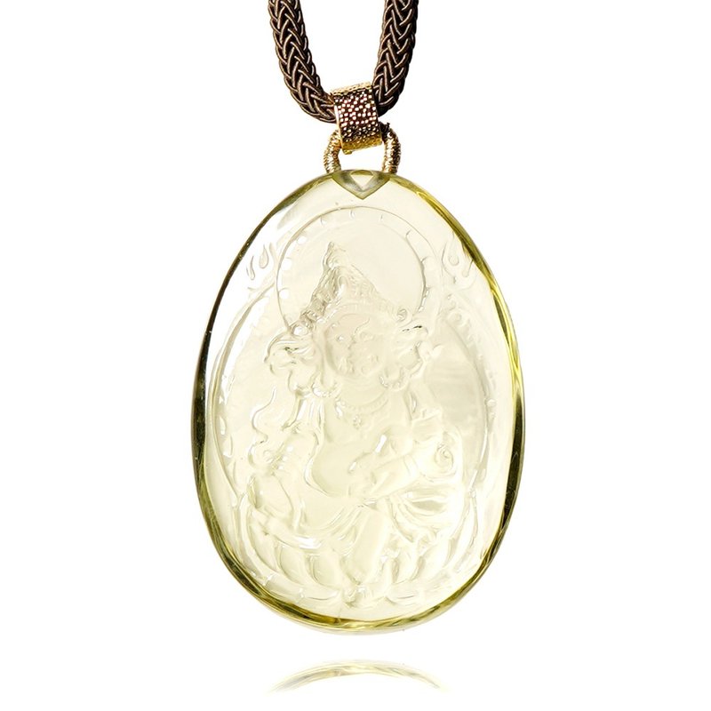 【正佳珠宝】黄水晶 顶级极净黄财神 68.9g 黄水晶吊坠 - 项链 - 半宝石 多色