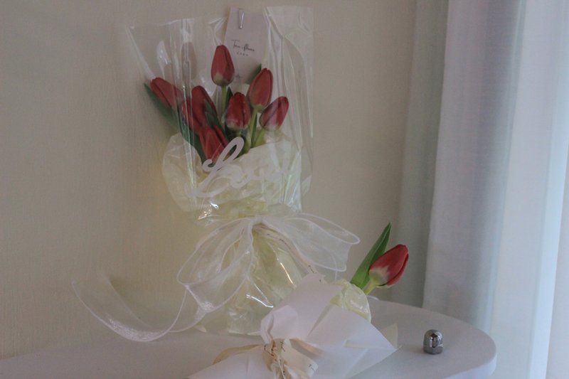 郁金香花束 草莓甜心 单支郁金香花束 - 植栽/盆栽 - 植物．花 红色