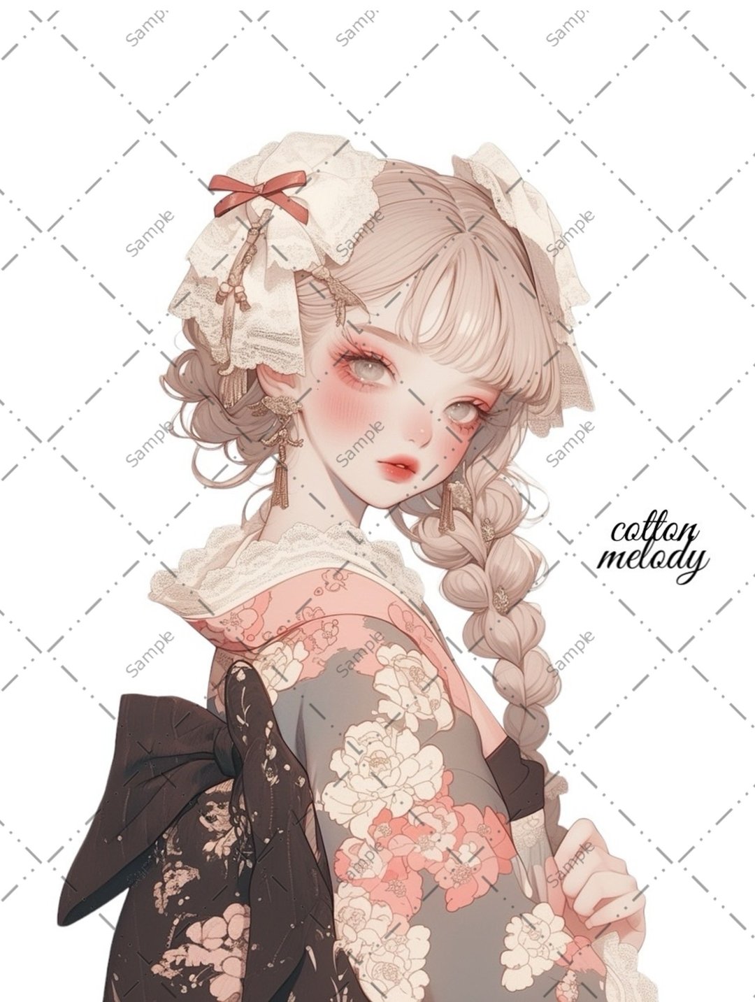 原创贴纸 no.1312 人物贴纸 原创贴纸 人物贴纸 女孩贴纸 原创人物贴纸 - 贴纸 - 纸 