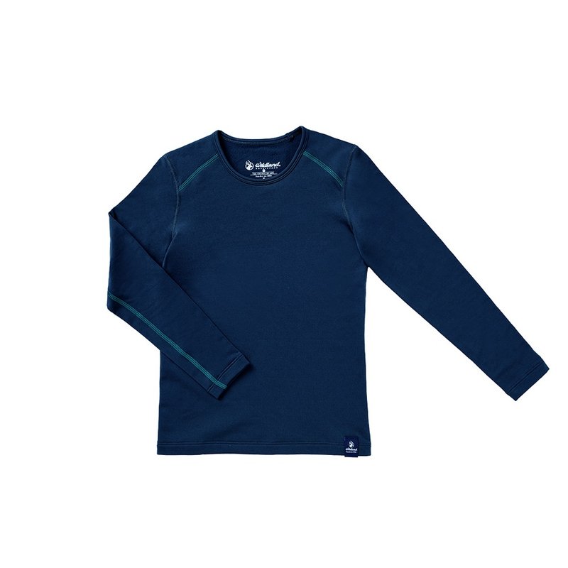 【Wildland 荒野】轻量锗纤维亲肤保暖衣 男童 深蓝色 W2670-72 - 男装上衣/T 恤 - 聚酯纤维 蓝色