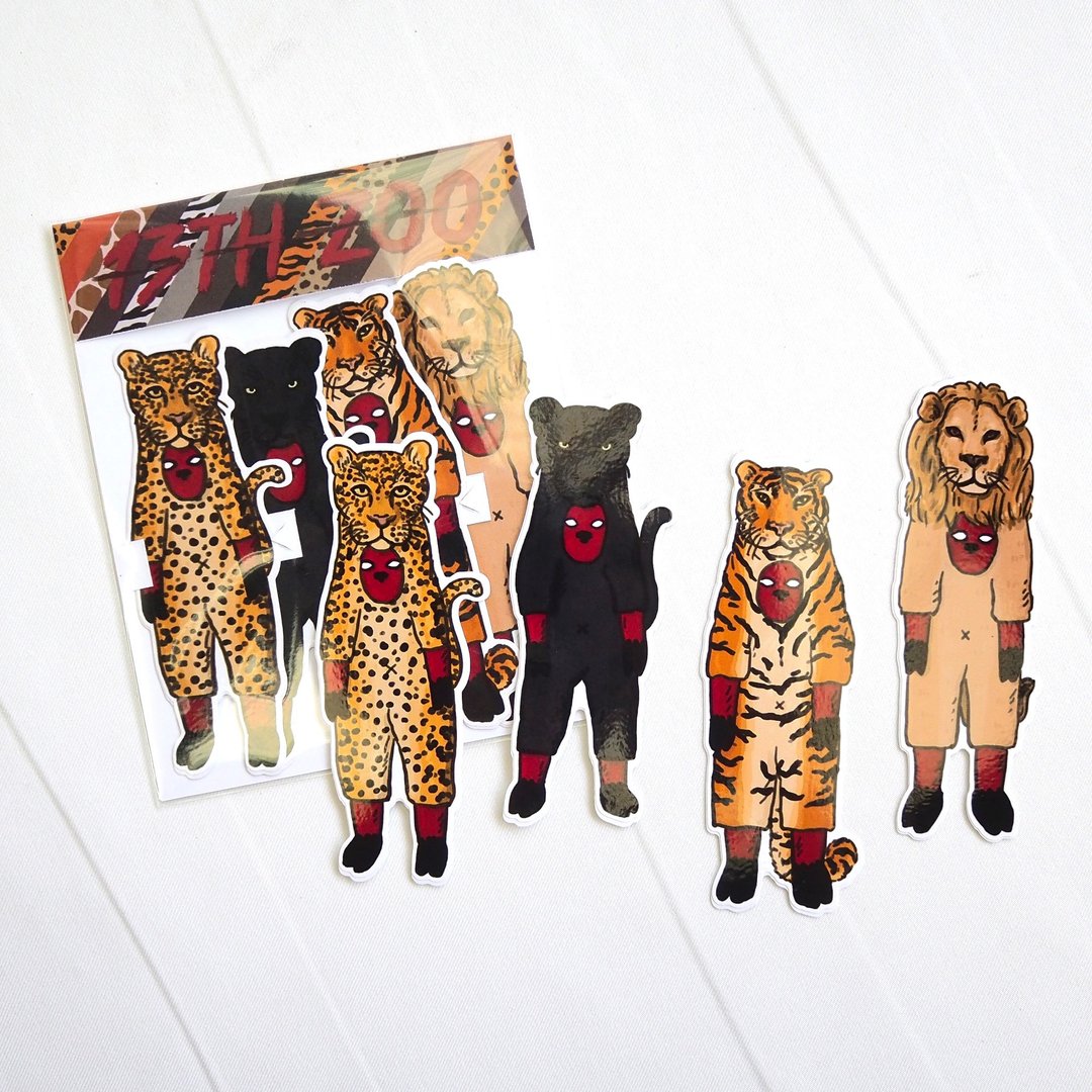 13th Zoo sticker pack No.1 - 贴纸 - 防水材质 橘色
