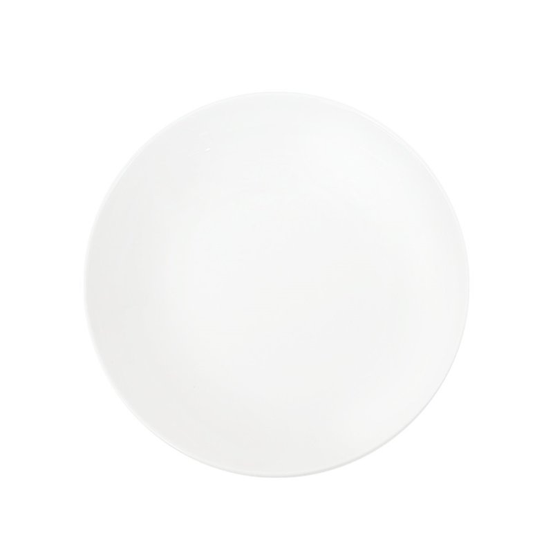 Chinese White 中式纯白骨瓷浅汤盘(20cm) - 盘子/餐盘/盘架 - 瓷 白色