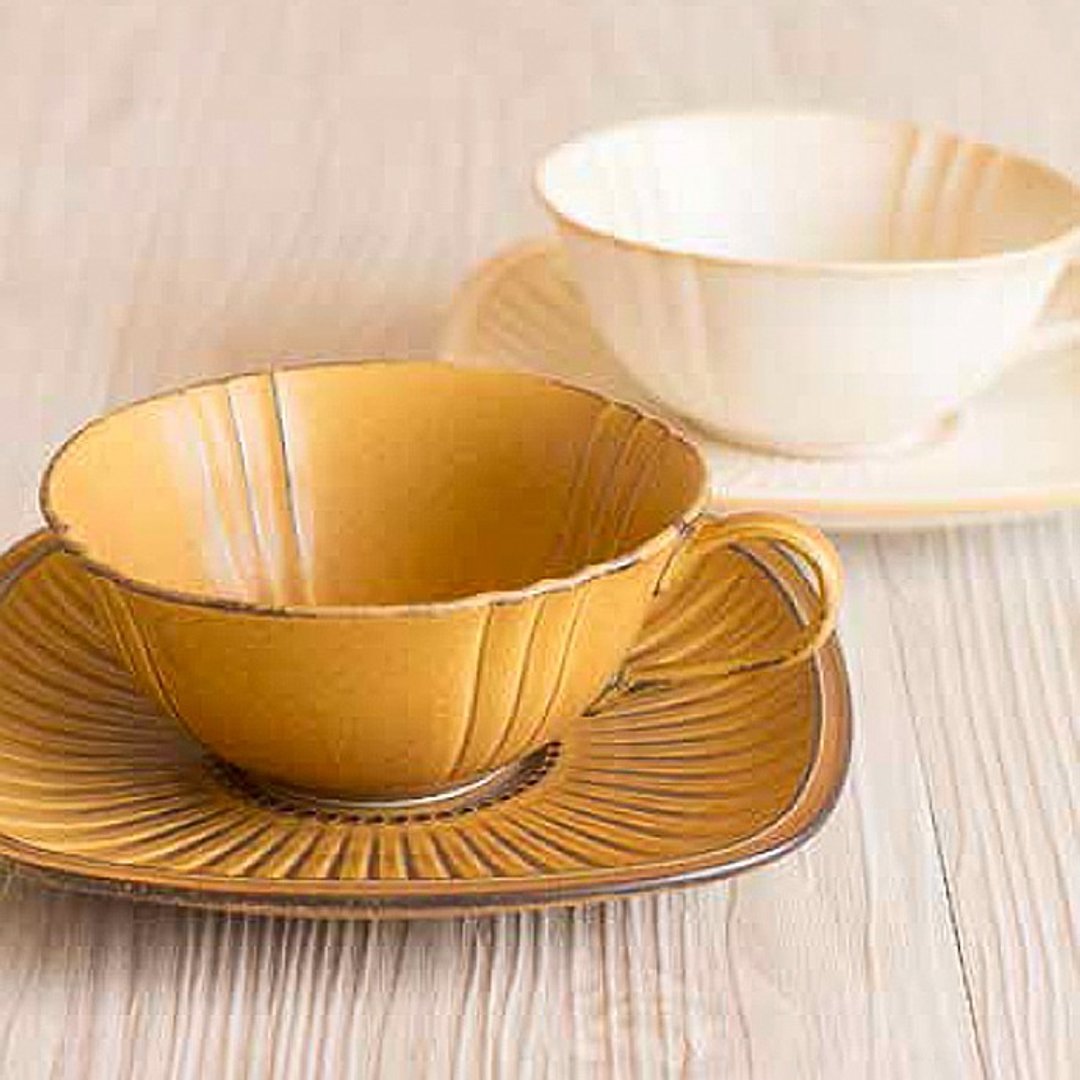 TOJIKI TONYA 美浓经典咖啡杯 咖啡盘(两色可选) - 茶具/茶杯 - 陶 咖啡色
