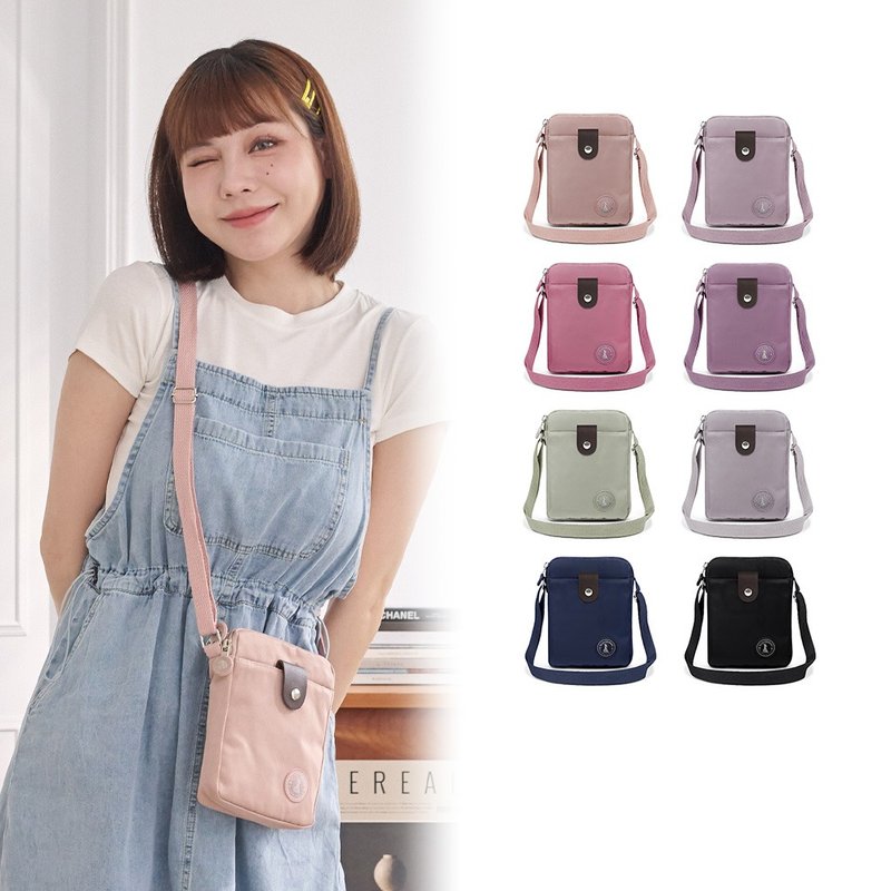 【热销素色】时光旅人 - 知性直立三层斜背小包 - 共八色 - 侧背包/斜挎包 - 尼龙 多色