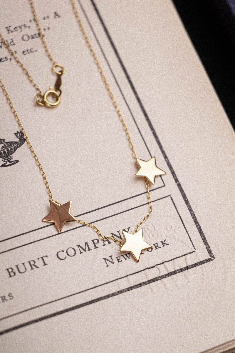 美国Van Dell品牌古董 12K包金 简约小星星项链 锁骨链 - 项链 - 贵金属 金色