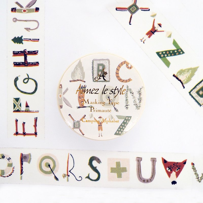 Aimez le style纸胶带-露营字母<A04499> - 纸胶带 - 纸 多色