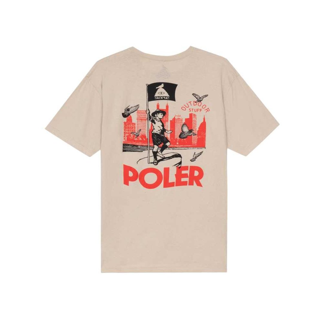 STAPLE X POLER OUTDOOR STUFF TEE 短袖上衣 联名款 米沙色 - 男装上衣/T 恤 - 棉 卡其色