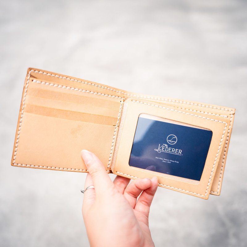 8卡麻雀短银包。手缝皮革材料包。BSP074 - 皮件 - 真皮 橘色