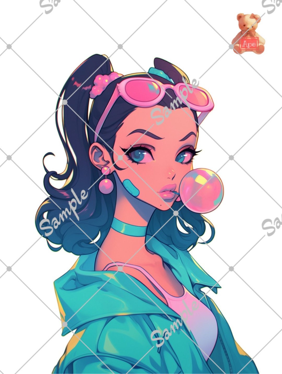 原创人物贴纸 装饰贴纸 内含5张 - 贴纸 - 纸 