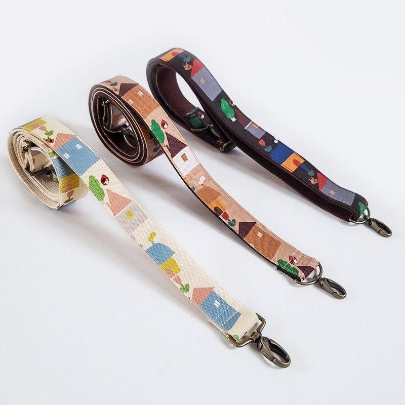 小房子宽背带 可调式背包背带 童话 小红帽与大野狼 春天来了 - 挂绳/吊绳 - 棉．麻 多色