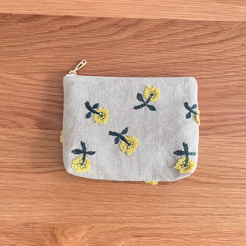 已售罄 - 其他尺寸可供选择 mina perhonen skip 化妆包 sleeping rose - 化妆包/杂物包 - 棉．麻 黄色