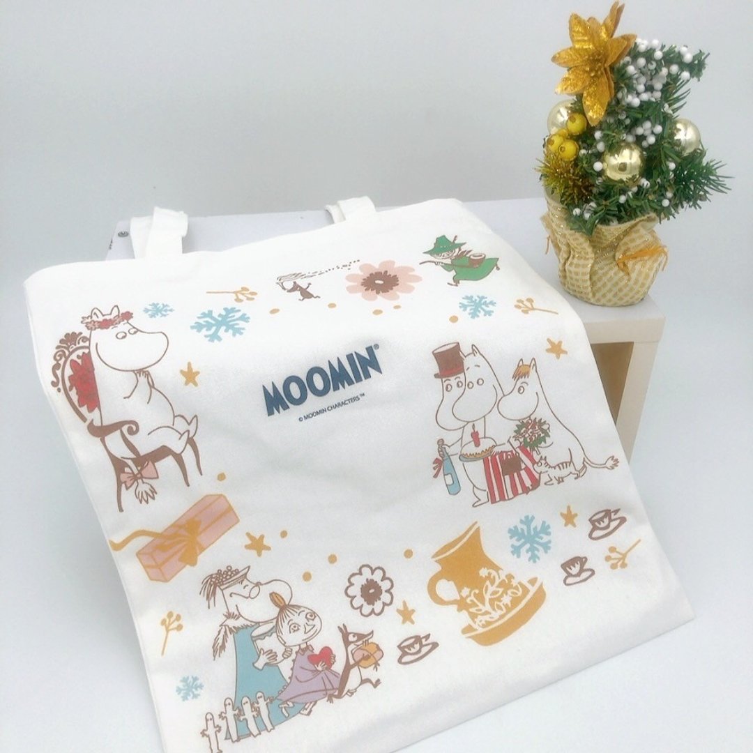 【MOOMIN】欢乐姆明谷 大容量购物包 手提袋 肩背袋 购物袋 - 手提包/手提袋 - 棉 