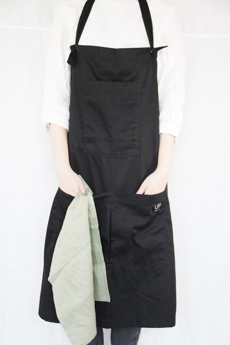 all black work apron 纯棉黑色围裙 - 围裙 - 其他材质 黑色