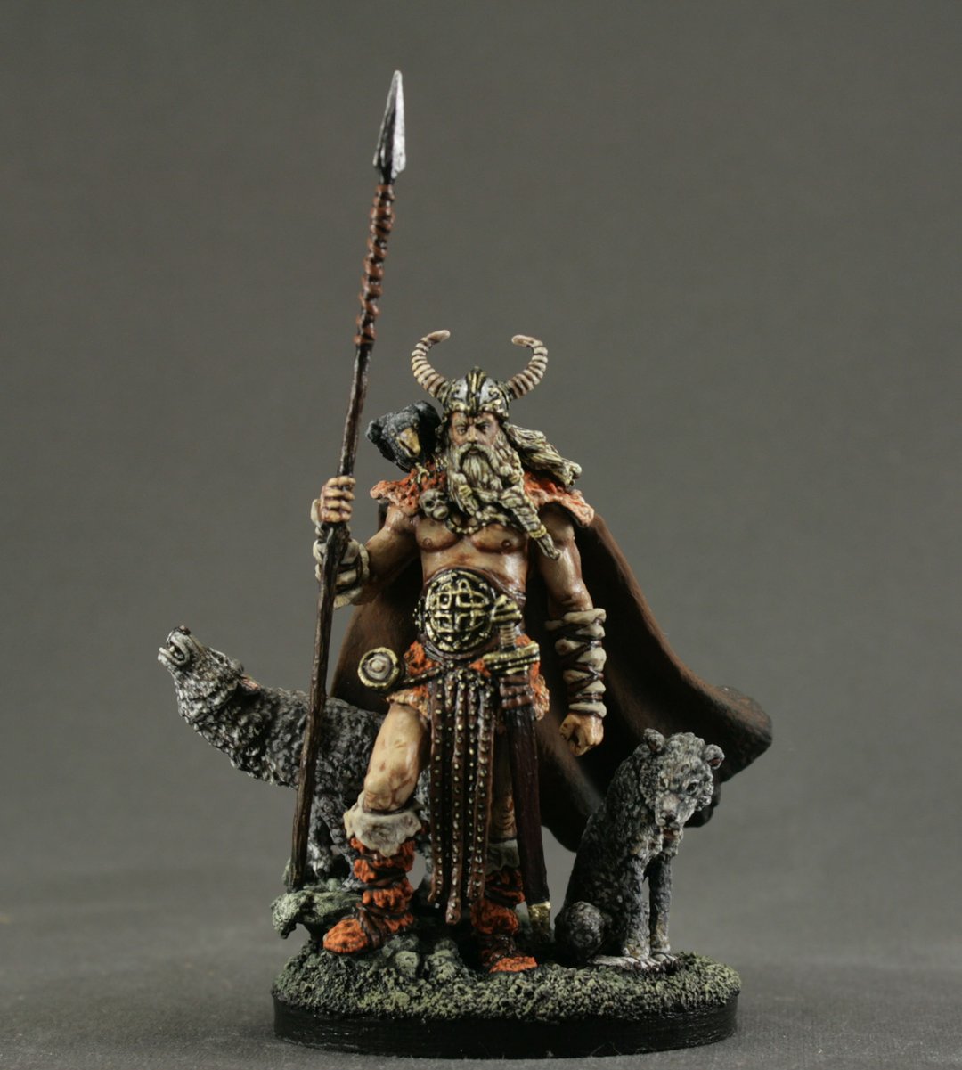 Statuette Tin soldier 54 mm Viking, Miniature Home Decor Gift for Man - 玩偶/公仔 - 其他金属 咖啡色