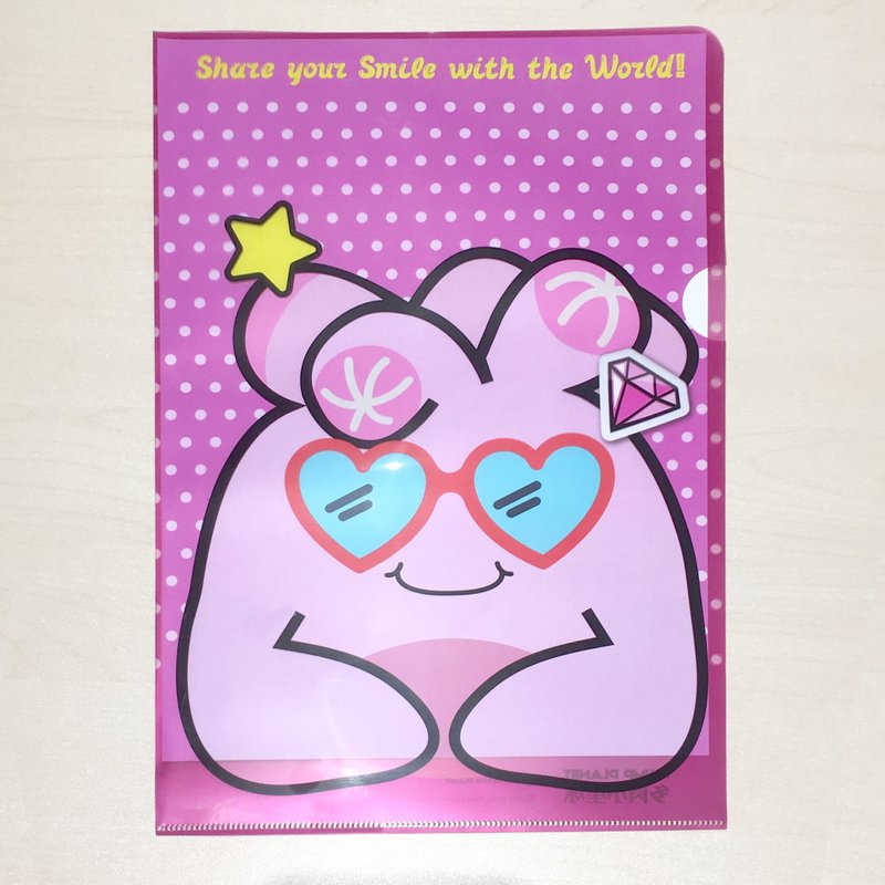 Plump Planet Friends A4 尺寸 PP 胶文件夹 - 粉红樱肉露 - 文件夹/资料夹 - 塑料 粉红色