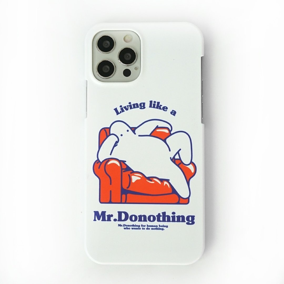 Mr. Donothing iphone case 12 white - 手机壳/手机套 - 塑料 白色