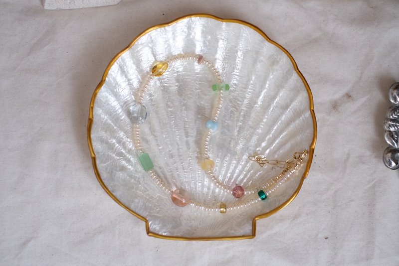 埃及系列 Luxor Balloon 路克索热气球 琉璃 珍珠 串珠项链 - 项链 - 珍珠 紫色