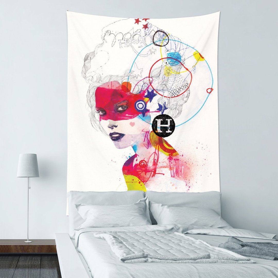 Broken Hearted Heroes【L】-家饰Home Decor 壁幔 Wall Tapestry 墙壁装饰 壁画 居家布置 挂画 摆设 室内设计 - 墙贴/壁贴 - 聚酯纤维 