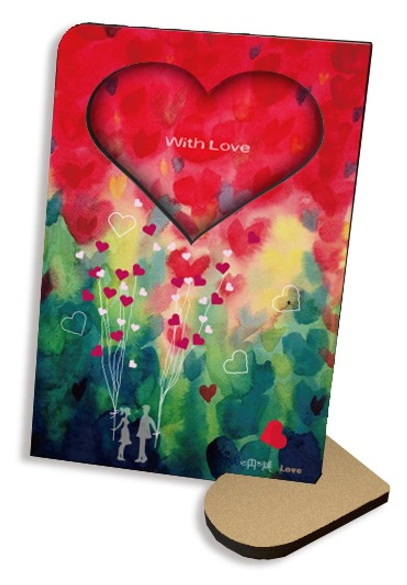 爱心气球With Love30秒MDF框 声光 重复录音 相框 七夕情人礼物 - 卡片/明信片 - 纸 