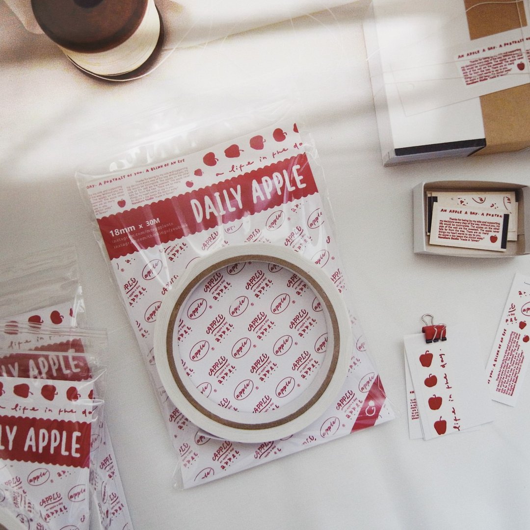 Daily Apple - OPP 胶带 - 纸胶带 - 塑料 红色