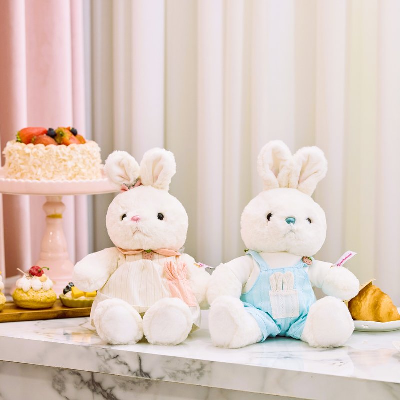 CANDY BEAR 情侣兔 男生款 35cm 天蓝色吊带衫 - 玩偶/公仔 - 聚酯纤维 蓝色