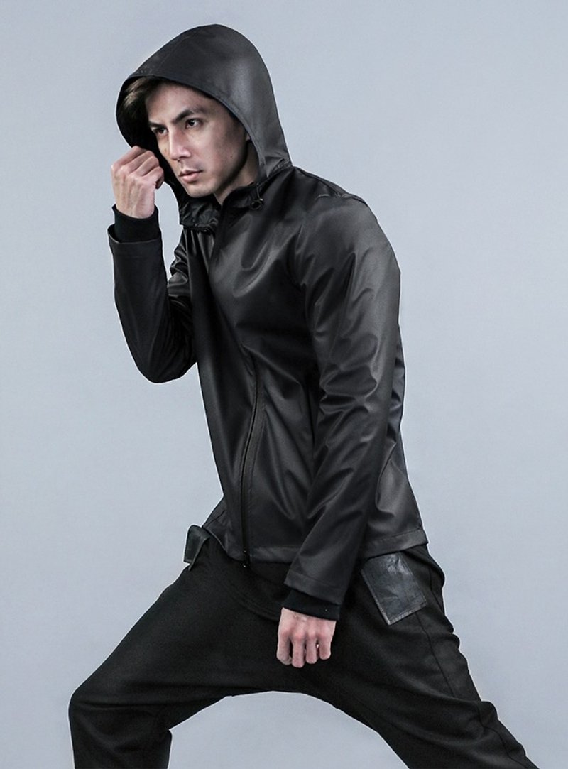 未来无界防水连帽外套 - 男装外套 - 聚酯纤维 黑色