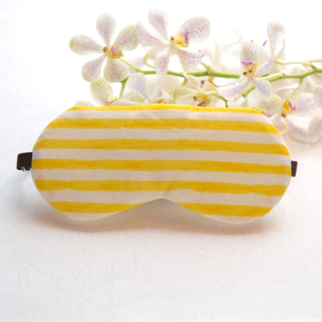 刮伤条纹 Yellow　眼罩/免费送小袋子/旅游/夏天/睡眠 - 眼罩 - 棉 黄色